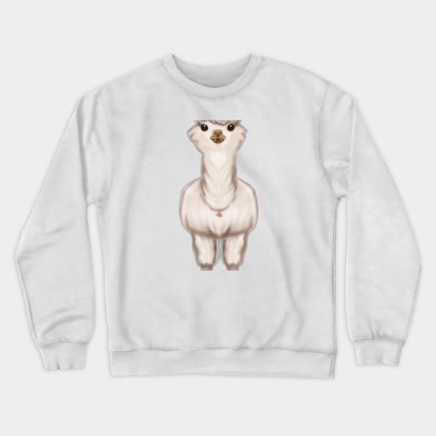 Cute Llama Drawing Crewneck Sweatshirt by Play Zoo